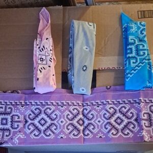 Assorted Paisley Bandanas - Pink, Gray, Blue, Purple